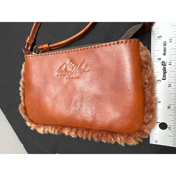 Patricia Nash Leather & Fur Trim Wristlet Zip Pouch - Picture 3 of 11